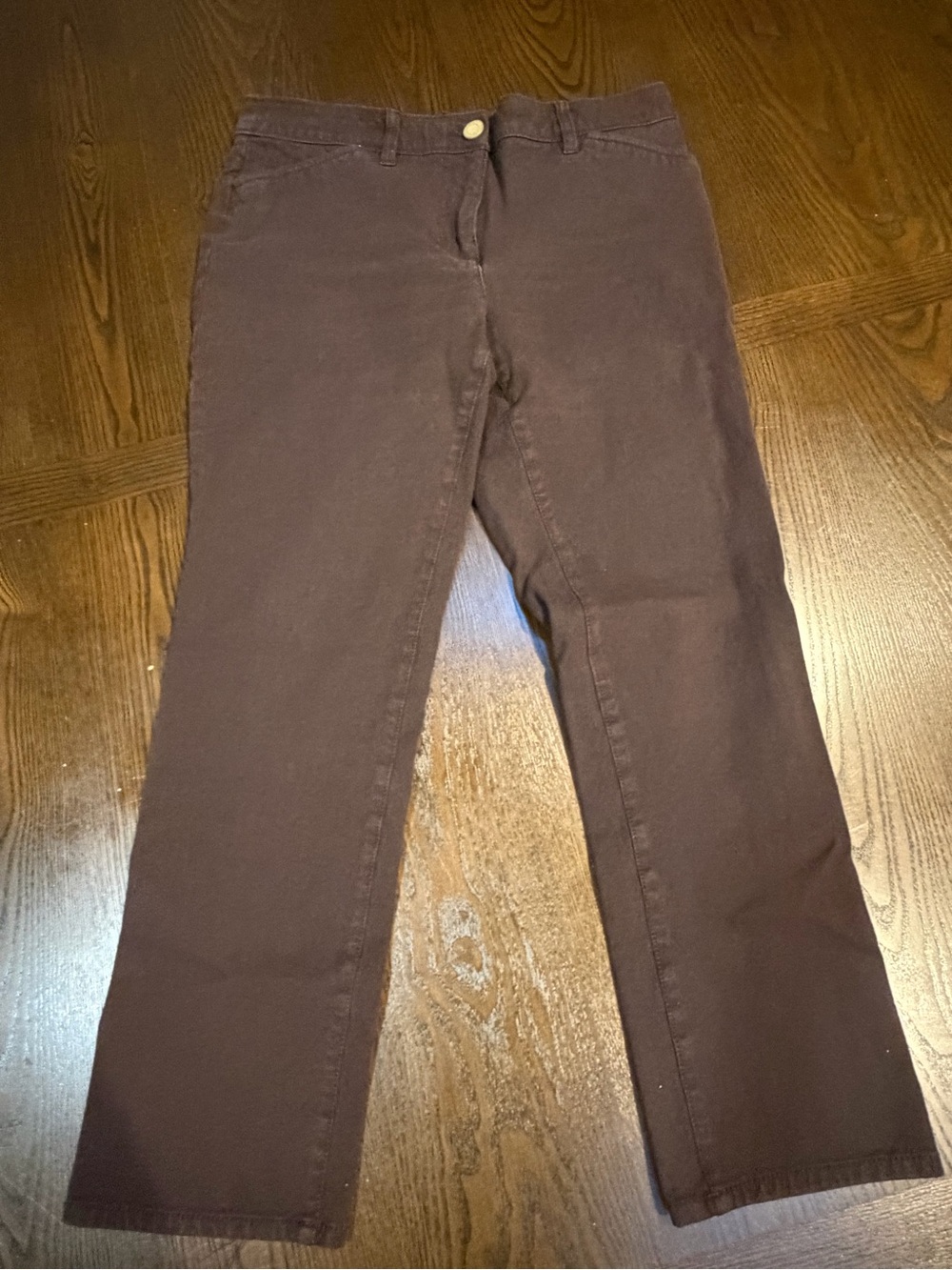 Chico's Petite Straight Leg Jeans in Chocolate Brown